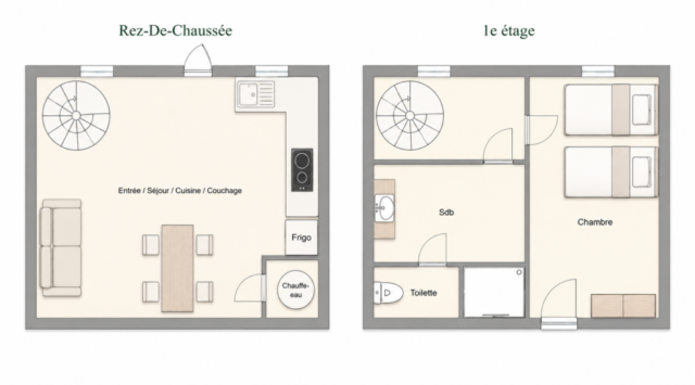 Plan intérieur Gite